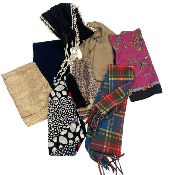 5lbs of Assorted Brand Neck Scarf Great for Crafting or Wearing - Picture 4 of 5